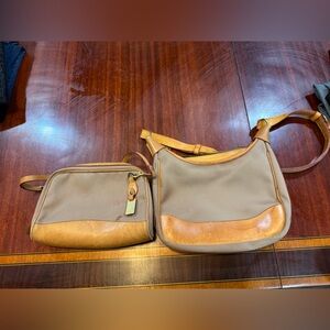 Dooney and Bourke Elegant Tan and Brown Women's Bag Set